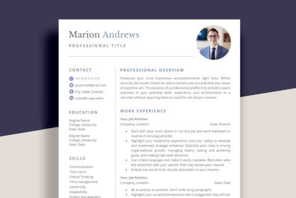 Download Professional Resume Template | Word CV - Resume template Collection